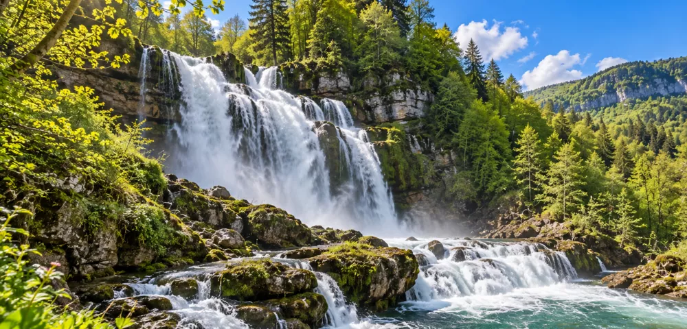 Le Jura au printemps : cascades en crue, fleurs et randonnées