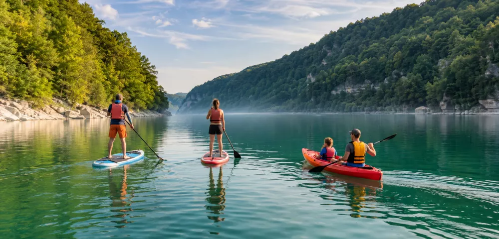 Paddle, canoë et bateau : découvrez le lac de Vouglans depuis l’eau
